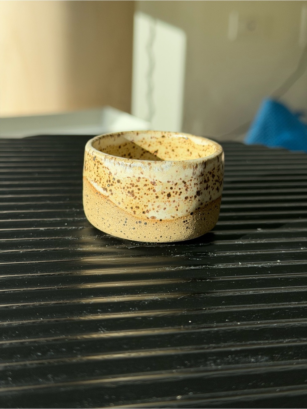 Handmade Speckled Ceramic Mug and Tea Cup Set in Warm Beige - Picture 11 of 13